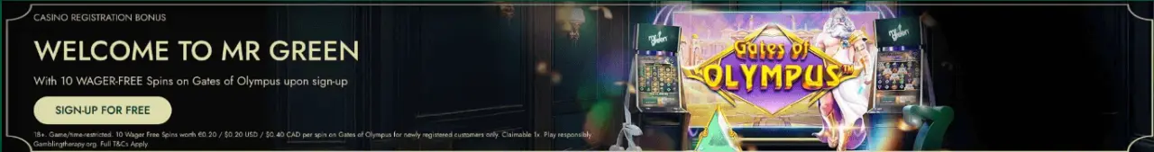 Welcome bonus banner